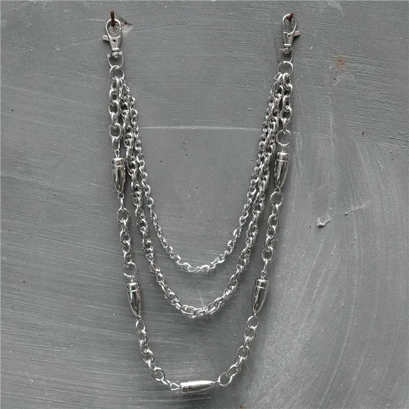 Hip-hop punk versatile bullet trouser chain - Blade & Thread
