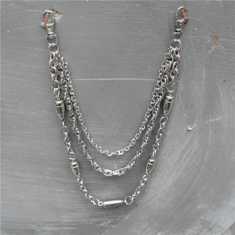 Hip-hop punk versatile bullet trouser chain - Blade & Thread