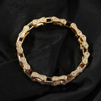 Hip Hop Rhinestone 5mm Bicycle Chain Necklace nowadaysfashion