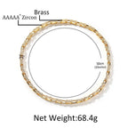 Hip Hop Rhinestone 5mm Bicycle Chain Necklace nowadaysfashion