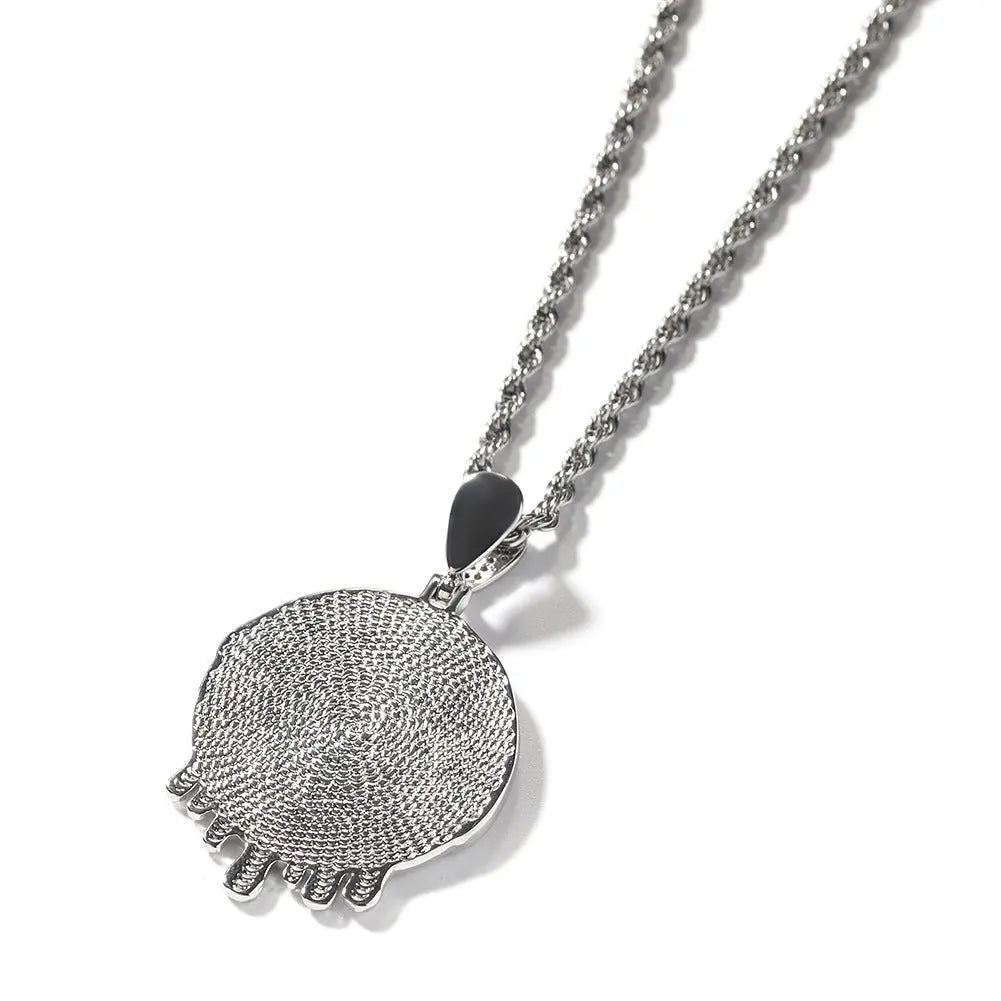 Hip hop round water drop diy photo pendant - Blade & Thread