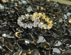 Hip-hop single-row heart-shaped zircon rings nowadaysfashion