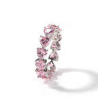 Hip-hop single-row heart-shaped zircon rings nowadaysfashion