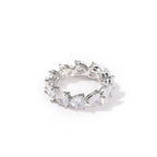 Hip-hop single-row heart-shaped zircon rings nowadaysfashion