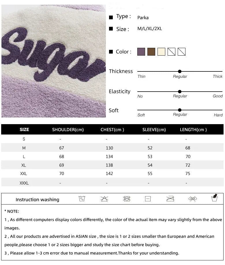 Hip Hop Streetwear Winter Color Block Patchwork Fuzzy Fluffy Thick Warm Coat - Blade & Thread