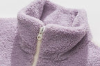 Hip Hop Streetwear Winter Color Block Patchwork Fuzzy Fluffy Thick Warm Coat nowadaysfashion