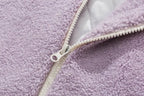 Hip Hop Streetwear Winter Color Block Patchwork Fuzzy Fluffy Thick Warm Coat nowadaysfashion