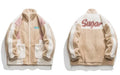 Hip Hop Streetwear Winter Color Block Patchwork Fuzzy Fluffy Thick Warm Coat nowadaysfashion
