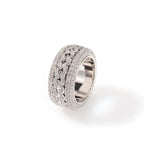 Hip-hop style zircon rotating Cuban ring nowadaysfashion