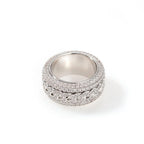 Hip-hop style zircon rotating Cuban ring nowadaysfashion