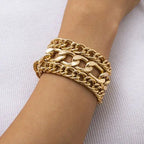 Hip Hop Thick Link Chain Bracelet Women's CCB Material nowadaysfashion