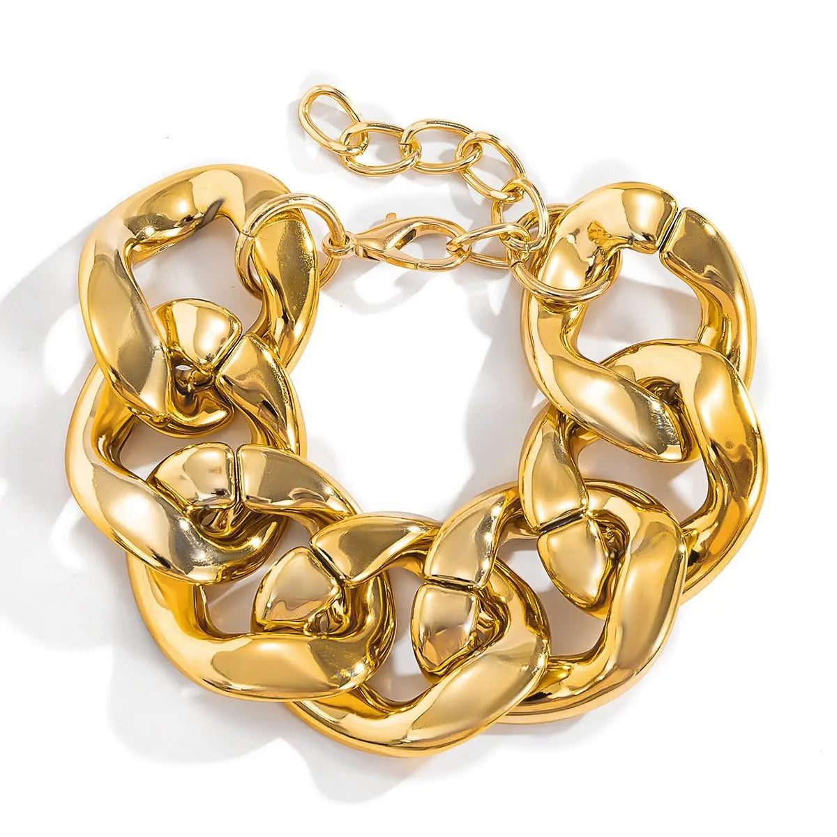 Hip Hop Thick Link Chain Bracelet Women's CCB Material nowadaysfashion