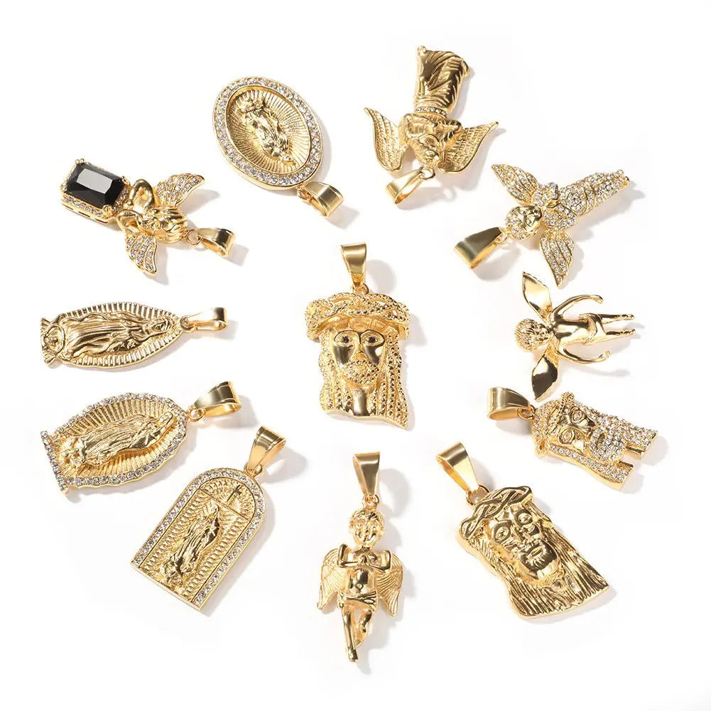 Hip Hop Winged Angel Pendant Necklace - Blade & Thread