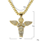 Hip Hop Winged Angel Pendant Necklace nowadaysfashion