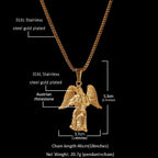 Hip Hop Winged Angel Pendant Necklace nowadaysfashion