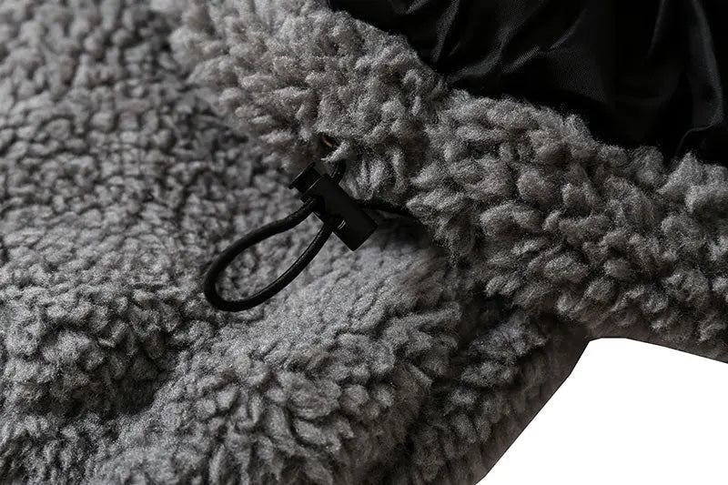 Hip Hop Winter Fleece Fluffy Jacket Streetwear - Blade & Thread