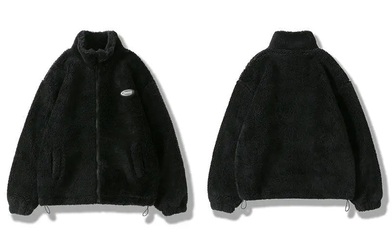 Hip Hop Winter Fleece Fluffy Jacket Streetwear - Blade & Thread