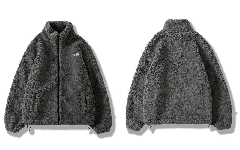 Hip Hop Winter Fleece Fluffy Jacket Streetwear nowadaysfashion