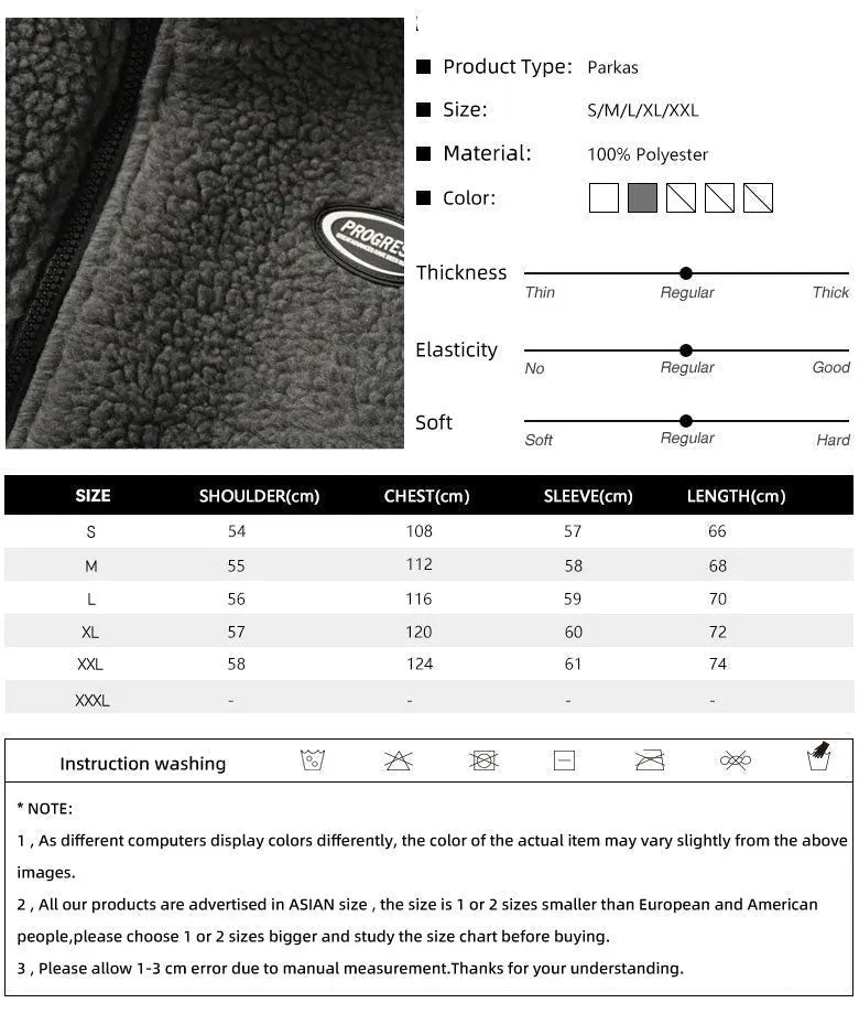 Hip Hop Winter Fleece Fluffy Jacket Streetwear - Blade & Thread