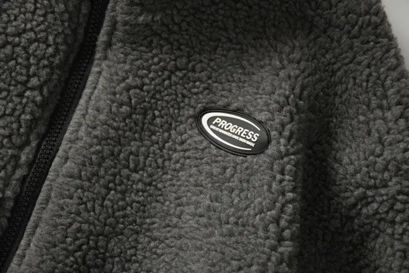 Hip Hop Winter Fleece Fluffy Jacket Streetwear - Blade & Thread