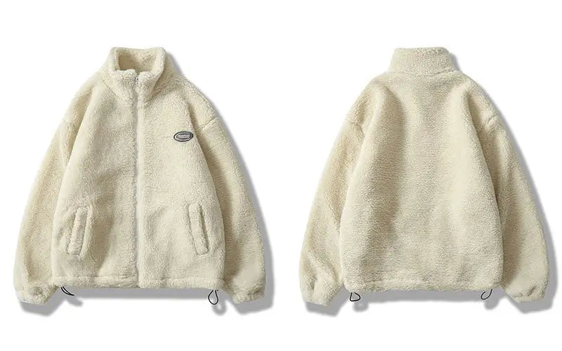 Hip Hop Winter Fleece Fluffy Jacket Streetwear - Blade & Thread