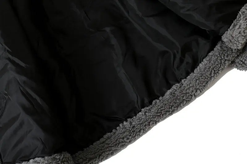 Hip Hop Winter Fleece Fluffy Jacket Streetwear - Blade & Thread