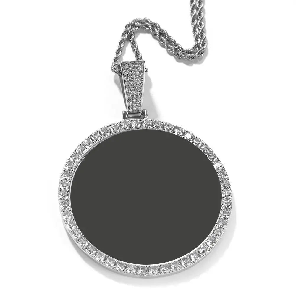 Hip Hop XL large round DIY pendant necklace - Blade & Thread