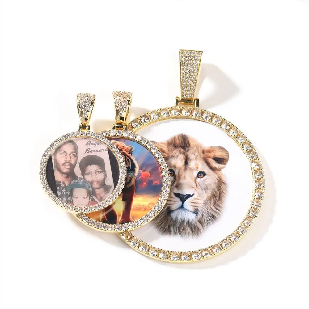 Hip Hop XL large round DIY pendant necklace - Blade & Thread