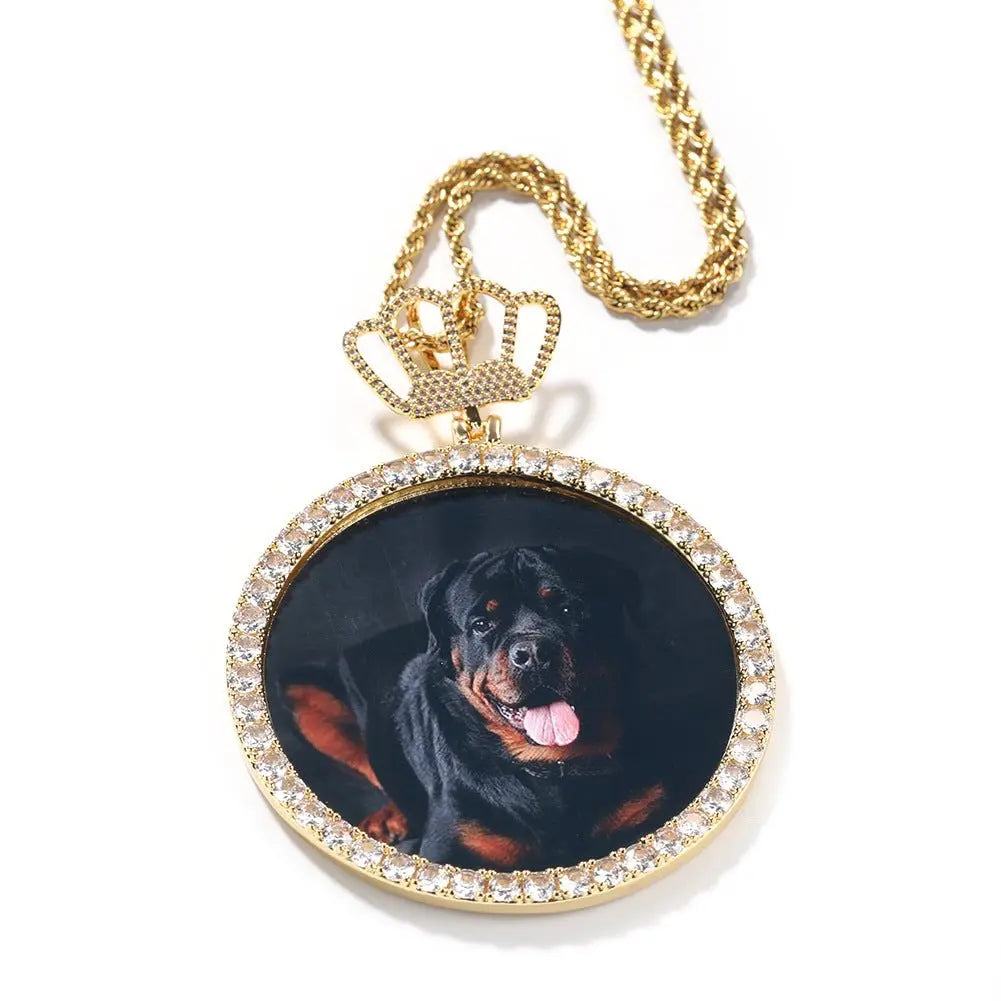 Hip Hop XL large round DIY pendant necklace - Blade & Thread