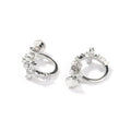 Hip Hop Zircon Black Spiral Clasp Cross Earrings nowadaysfashion