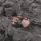 Hip-hop zircon-encrusted 26 English letters ring nowadaysfashion