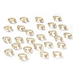 Hip-hop zircon-encrusted 26 English letters ring nowadaysfashion