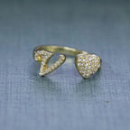 Hip-hop zircon-encrusted 26 English letters ring nowadaysfashion