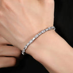 Hip-hop zircon-encrusted emerald color-matching tennis chain nowadaysfashion