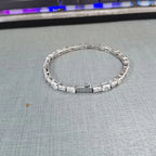 Hip-hop zircon-encrusted emerald color-matching tennis chain nowadaysfashion