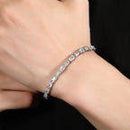 Hip-hop zircon-encrusted emerald color-matching tennis chain nowadaysfashion