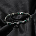 Hip-hop zircon-encrusted emerald color-matching tennis chain nowadaysfashion