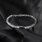 Hip-hop zircon-encrusted emerald color-matching tennis chain nowadaysfashion