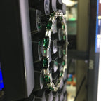 Hip-hop zircon-encrusted emerald color-matching tennis chain nowadaysfashion