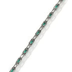 Hip-hop zircon-encrusted emerald color-matching tennis chain nowadaysfashion