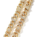 Hip-hop zircon-encrusted sun, star and eye necklace nowadaysfashion