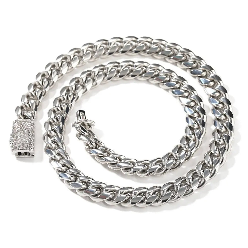 Hip-hop zircon stainless steel zircon necklace - Blade & Thread