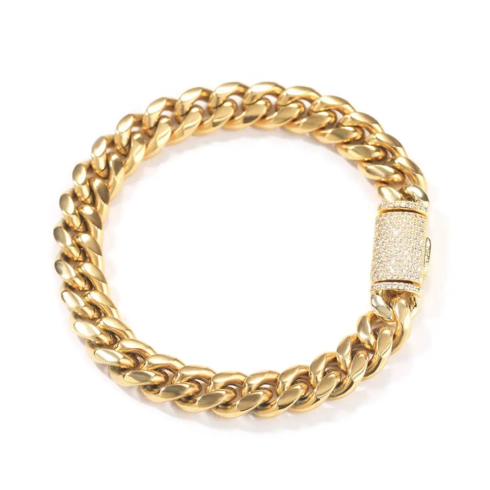 Hip-hop zircon stainless steel zircon necklace - Blade & Thread