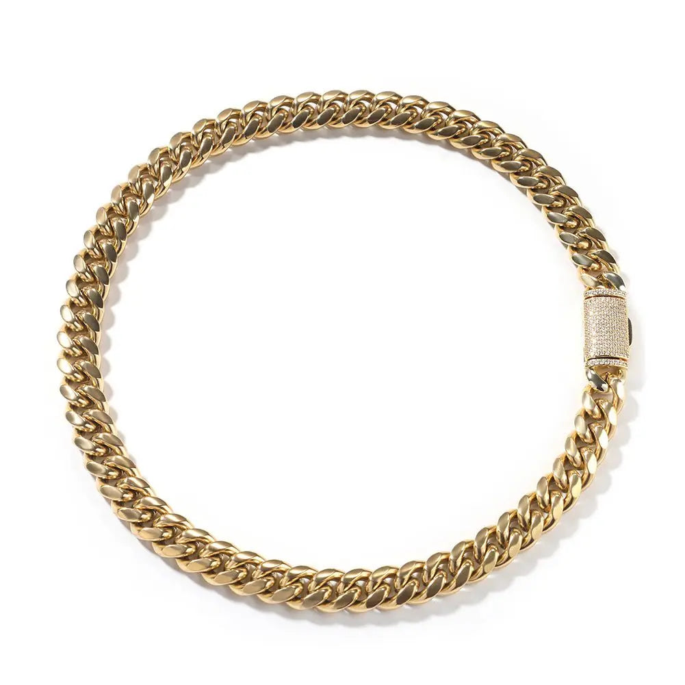 Hip-hop zircon stainless steel zircon necklace - Blade & Thread