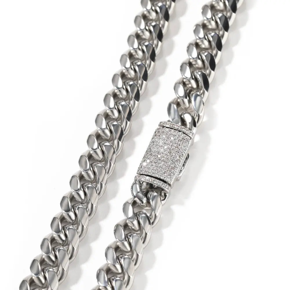 Hip-hop zircon stainless steel zircon necklace - Blade & Thread