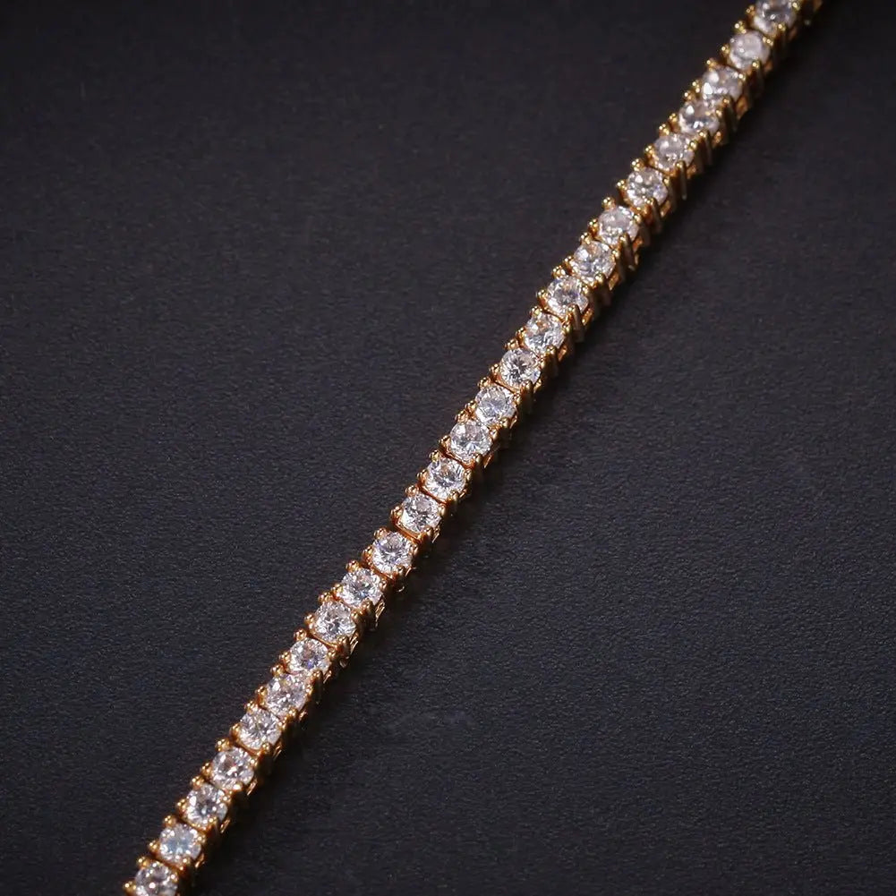Hip-Hop Zircon Tennis Bracelet - Blade & Thread