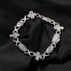 Hip Hop Zirconia Eye Cross Bracelet nowadaysfashion