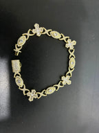 Hip Hop Zirconia Eye Cross Bracelet nowadaysfashion