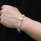 Hip Hop Zirconia Eye Cross Bracelet nowadaysfashion