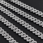 HipHop Prong Cuban Link Chain Necklace Bling Cuban Necklace Jewelry nowadaysfashion